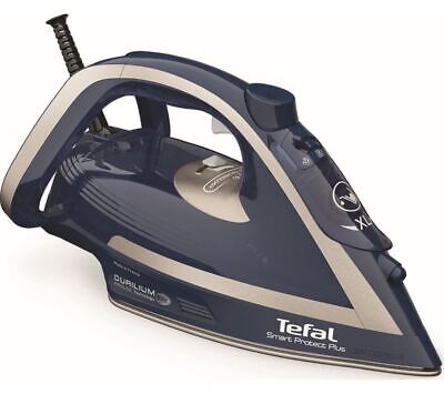 TEFAL Smart Protect Plus FV6872G0 Steam Iron–Blue & Silver - DAMAGED BOX