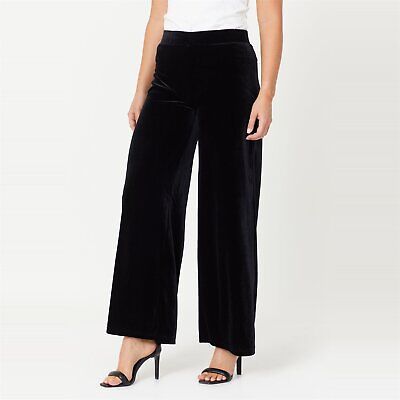 Be You Womens Wide Leg Velvet Trouser