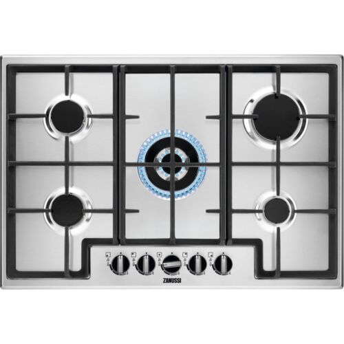 Zanussi ZGNN755X Built In 74cm 5 Burners Stainless Steel Gas Hob