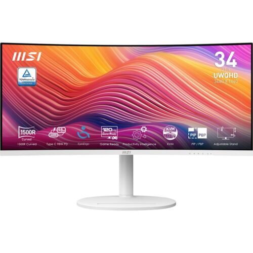 MSI CMS Modern MD342CQPW UltraWide Quad HD 34 Inches Monitor Curved Monitor