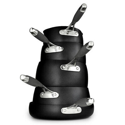 Lakeland Hard Anodised Bell Shaped 5-Piece Pan Set