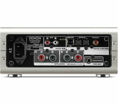 DENON PMA-60 2.1 Bluetooth Stereo Amplifier - Black & Silver - Currys
