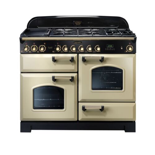 Rangemaster CDL110DFFCR/B Classic Deluxe 109cm Dual Fuel Range Cooker 7 Burners