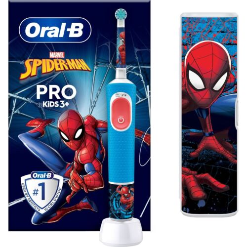 Oral B Vitality PRO Kids Giftset Spider-Man Electric Toothbrush With Timer Blue