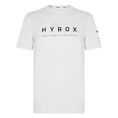 Puma Mens PUMA x HYROX LOGO TEE Short Sleeve Sports Training Fitness Gym