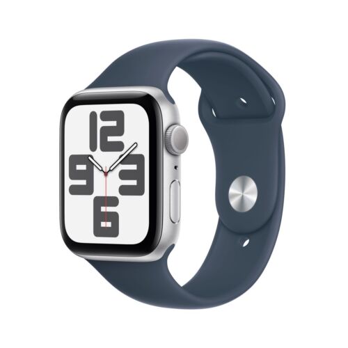 Apple SE 44 mm Waterproof Smart Watch GPS (2023) Storm Blue Sport Band - M/L