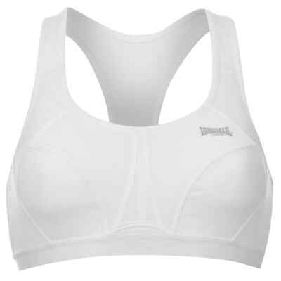 Lonsdale Womens Crop Top Boxed Sports Bra Racer Back Stretch Stretchy