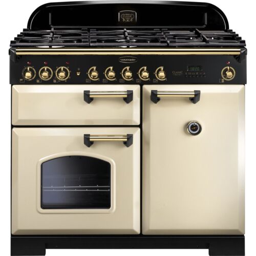 Rangemaster CDL100DFFCR/B Classic Deluxe 99cm Dual Fuel Range Cooker 5 Burners