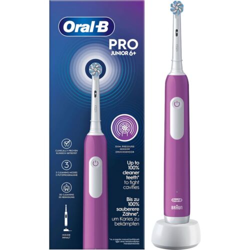 Oral B PRO Junior Electric Toothbrush With Timer Purple