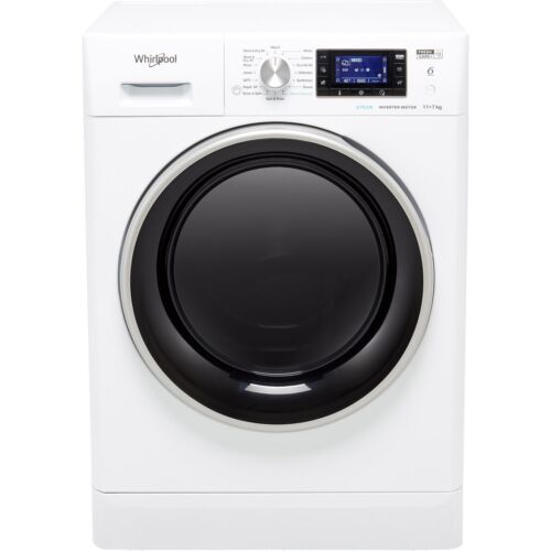 Whirlpool FFWDD1174269BSVUK Free Standing Washer Dryer 11Kg 1400 rpm D White