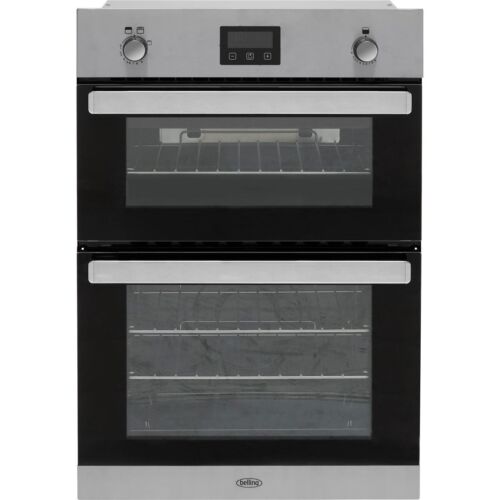 Belling BI902G Built In 60cm Gas Double Oven Stainless Steel A/A New from AO