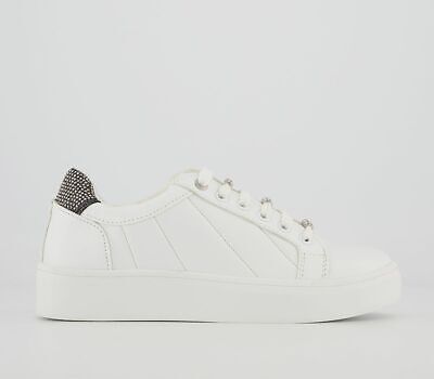 Office Field Lace Up Embellished Trainers WHITE EMBELLISHED Trainers Shoes