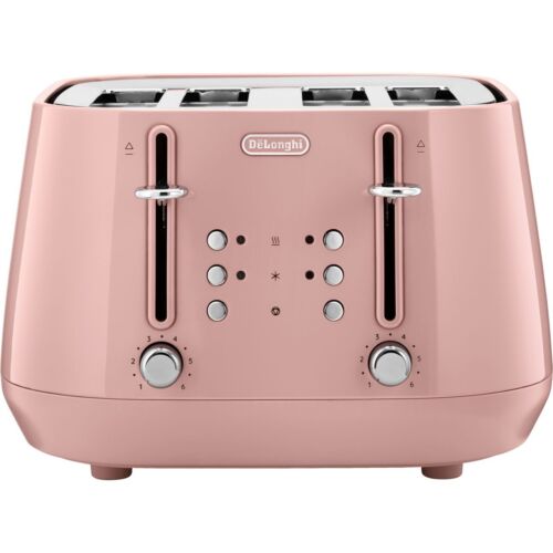 De'Longhi CTY4003.PK Eclettica 4 Slice Toaster Pink