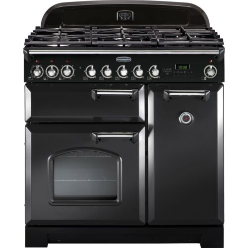 Rangemaster CDL90DFFCB/C Classic Deluxe 90cm Dual Fuel Range Cooker 5 Burners