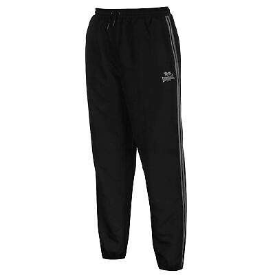 Lonsdale Mens 2 Stripe Tracksuit Bottoms Woven Joggers Sweat Pants Fully Lined
