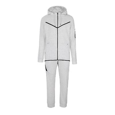 Fabric Mens Zip Tracksuit Sports Casual Fleece Casuals Hooded