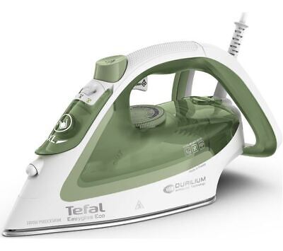 TEFAL Easygliss Eco FV5781 Steam Iron - White & Green - DAMAGED BOX