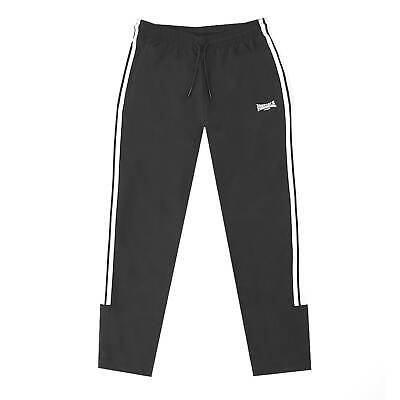 Lonsdale Mens 2 Stripe OH Woven Bottom Open Hem Tracksuit Sports Casual Bottoms