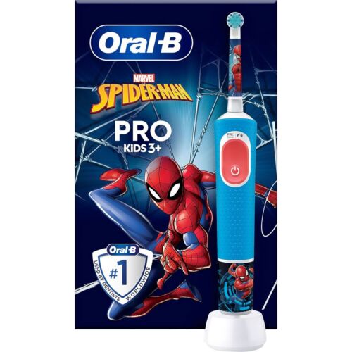 Oral B Vitality PRO Kids Spider-Man Electric Toothbrush With Timer Blue