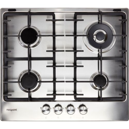 Hotpoint PPH60GDFIXUK Built In 59cm 4 Burners Stainless Steel Gas Hob