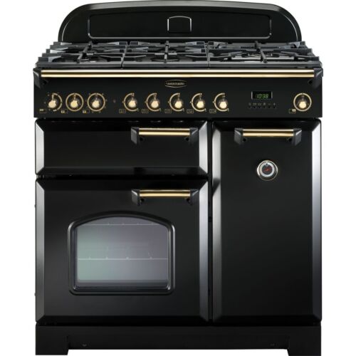 Rangemaster CDL90DFFBL/B Classic Deluxe 90cm Dual Fuel Range Cooker 5 Burners