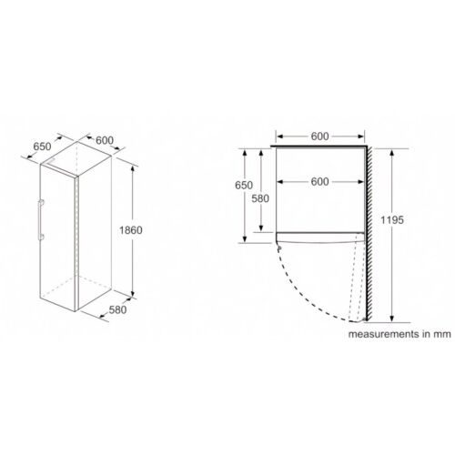 Siemens GS36NVIEV Free Standing 242.0 Litres Upright Freezer Brushed Steel E