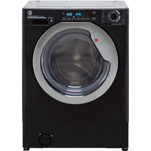 Hoover HBDOS695TAMCBE Built In Washer Dryer 9Kg 1600 rpm Black D Rated
