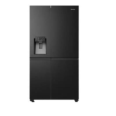 HISENSE American-Style Smart Fridge Freezer - Black Stainless Steel - REFURB-C