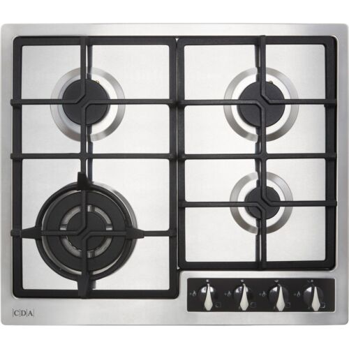 CDA HG6351SS Built In 58cm 4 Burners Stainless Steel Gas Hob