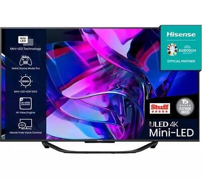 HISENSE 65U7KQTUK 65" Smart 4K Ultra HD HDR Mini-LED TV - REFURB-A