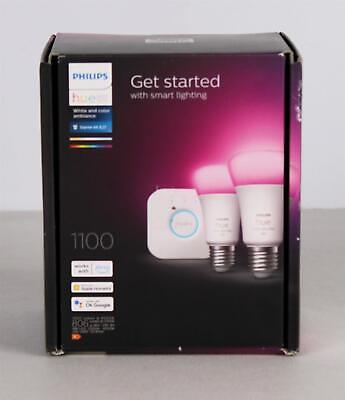 PHILIPS HUE White & Colour Ambiance Starter Kit with Twin Pack LED Smart Bulb