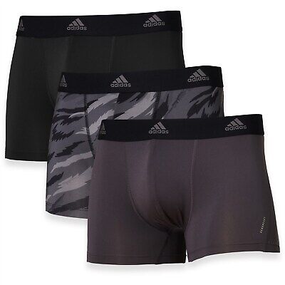 adidas Mens Active Micro Flex Eco Trunk 3 Pack Boxers Moisture wicking