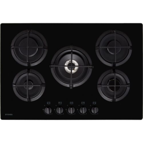 Stoves ST GTG75C Built In 75cm 5 Burners Black Gas Hob