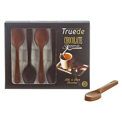 Milk & Dark Chocolate Spoons - Pack of 6 - Ideal for Hot Chocolate