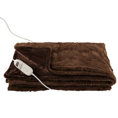 StaySnug Brown Arctic Faux Fur Heated Throw