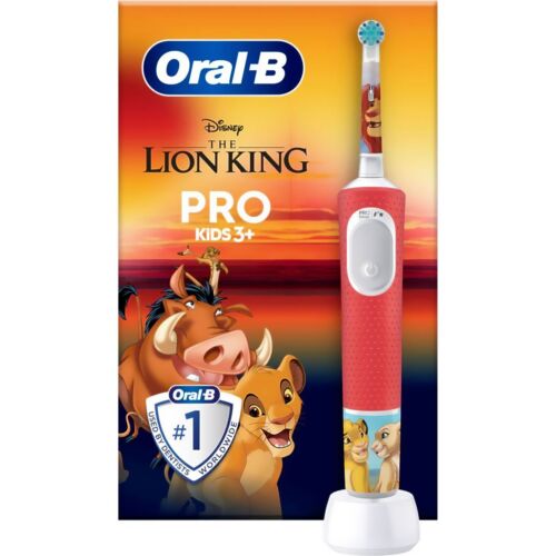 Oral B Vitality PRO Kids Lion King Electric Toothbrush With Timer Red