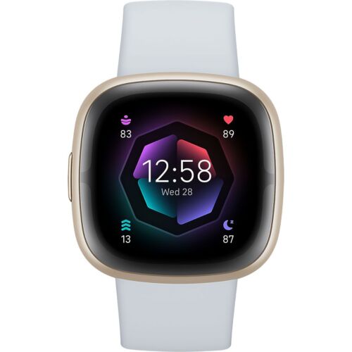 Fitbit CMS Waterproof Smart Watch S/L Blue Mist/Soft Gold Aluminium Case