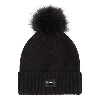 Firetrap Womens Knit Bobble Hat