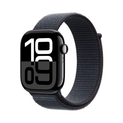 Apple Series 10 46 mm Waterproof Smart Watch GPS (2024) Ink Sport Loop