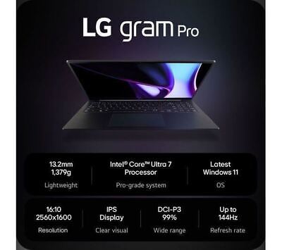 LG gram Pro 17 17Z90SP-E.AA78A1 17" Laptop - Intel Core Ultra 7 - REFURB-C