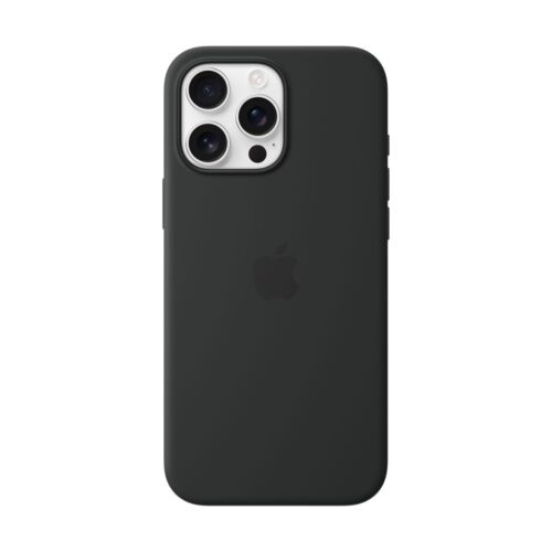 Apple Silicone Case with MagSafe' For iPhone 16 Pro Max Black