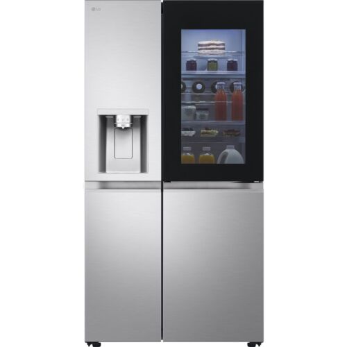 LG GSXE90BSDD InstaView™ ThinQ™ 91cm American Fridge Freezer Brushed Steel D