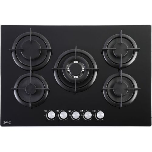 Belling BEL GTG753RI ComfortCook™ Built In 75cm 5 Burners Black Gas Hob