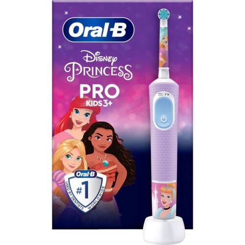 Oral B Vitality PRO Kids Princess Electric Toothbrush With Timer Purple