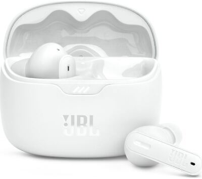 JBL Tune Beam Wireless Bluetooth Noise-Cancelling Earbuds - White