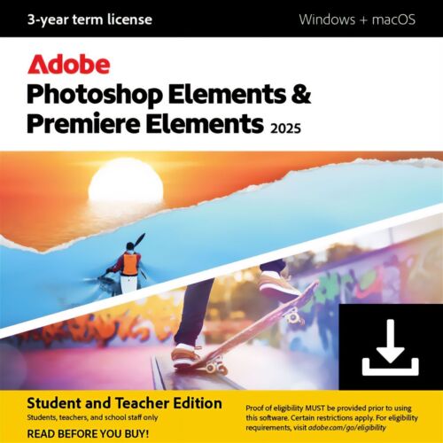 Photoshop & Premiere Elements (Student & Teacher) Photography/Videos Digital