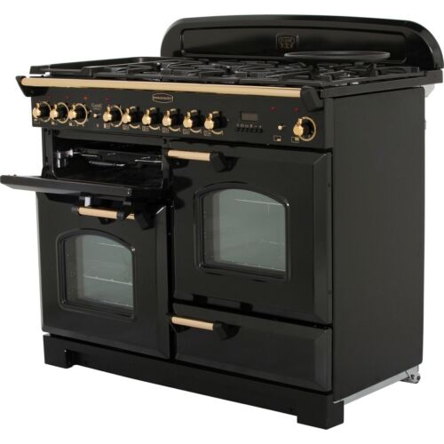 Rangemaster CDL110DFFBL/B Classic Deluxe 109cm Dual Fuel Range Cooker 7 Burners