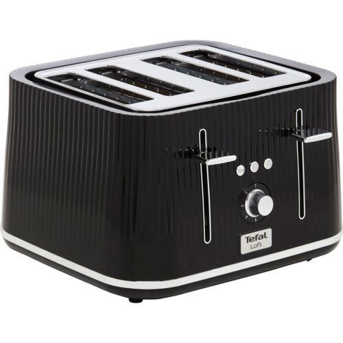 Tefal TT760840 Loft 4 Slice Toaster Black