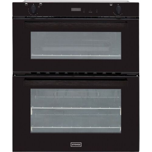 Stoves SGB700PS Built Under 60cm Gas Double Oven Black A/A New from AO