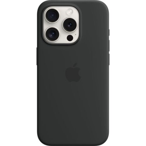 Apple Silicone Case with MagSafe For iPhone 15 Pro Black